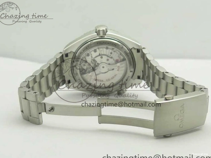 0306 Planet Ocean 600M Co-Axial GMT 43.5mm VSF 1:1 Best Edition Black Dial Orange Markers on SS Bracelet A8605 Super Clone Elegant 8024